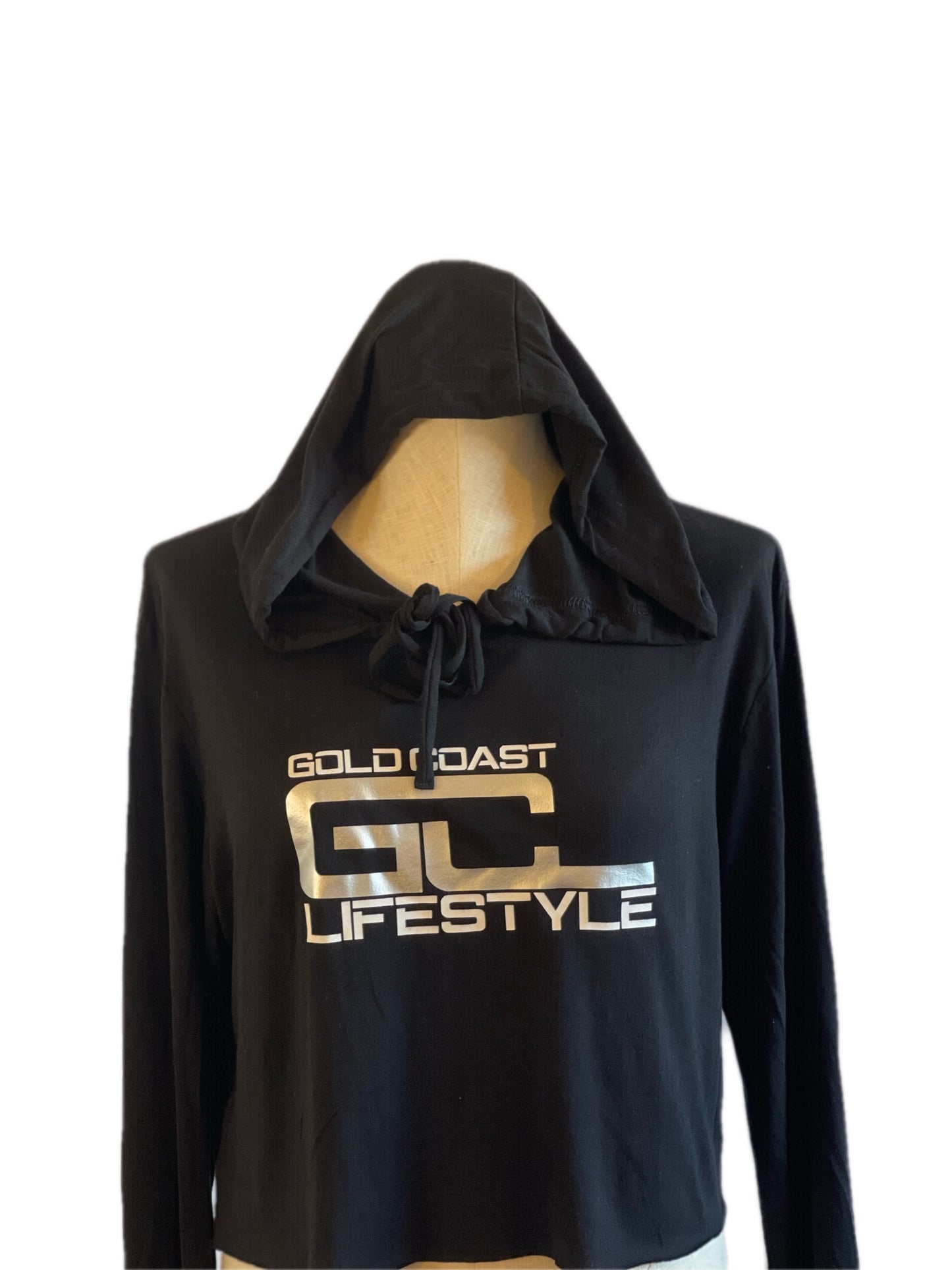 GoldCoastLifestyle ladies crop top long sleeve t shirt hoodie